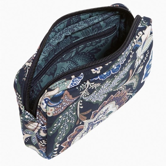 Vera Bradley RFID Convertible  Pouch Crossbody bag Purse Java Navy Camo NWT - Picture 2 of 11